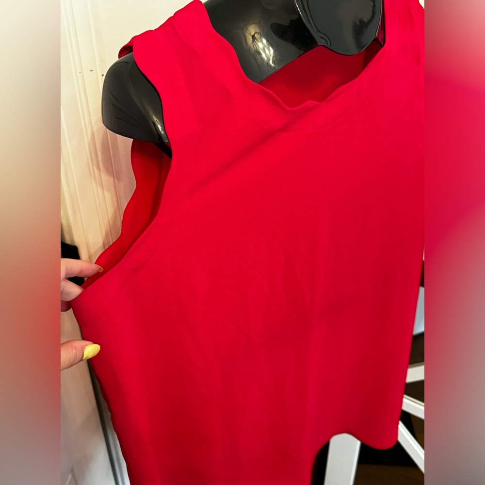 Women’s Rose Pink Shell Tank by Pleione. Large.